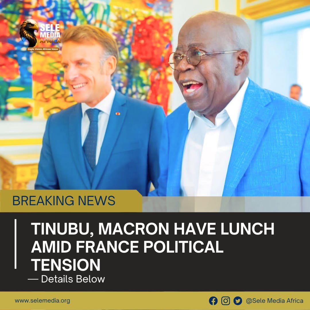 BREAKING — Tinubu, Macron Have Lunch Amid France Political Tension!