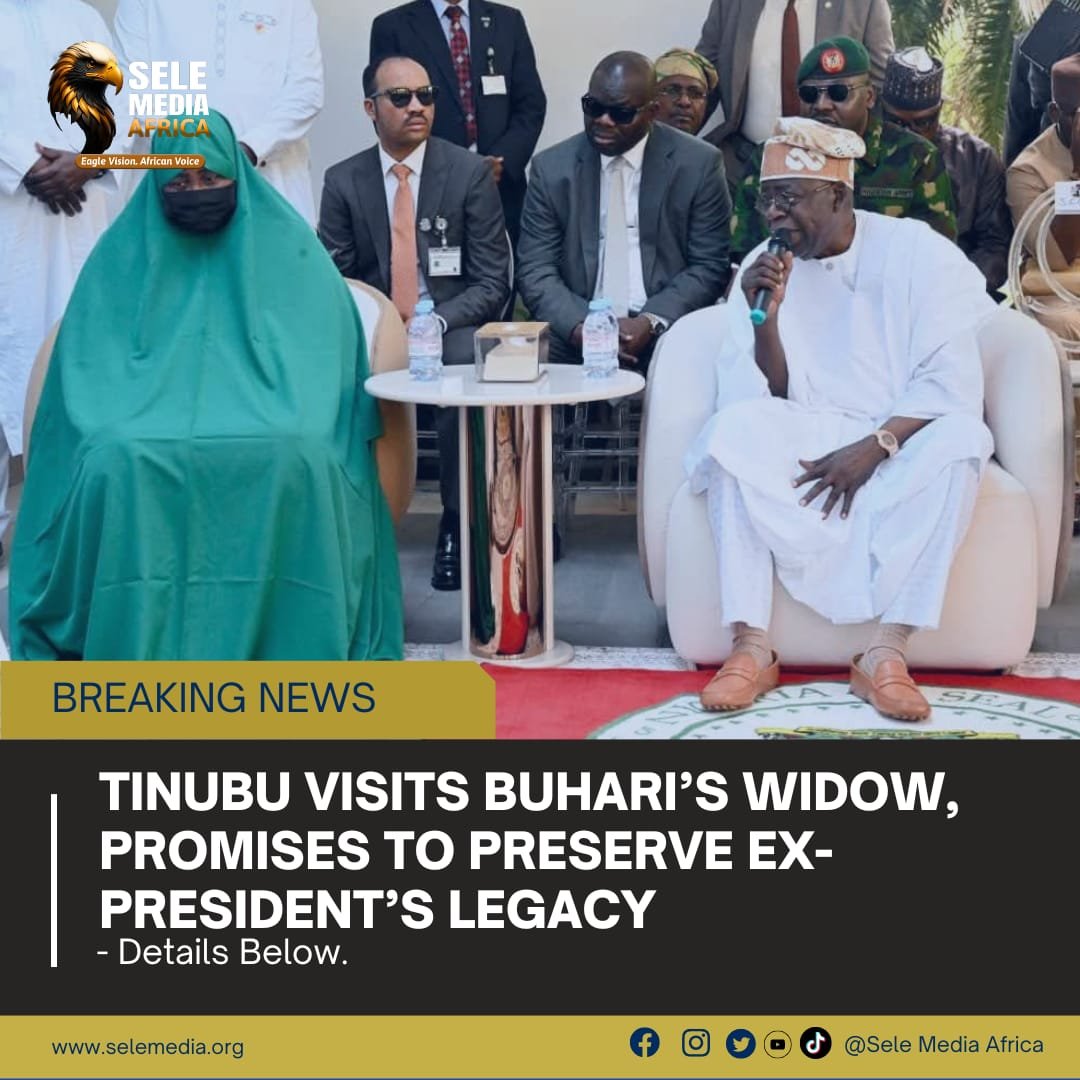 Tinubu Visits Buhari’s Widow, Promises to Preserve Ex-President’s Legacy!