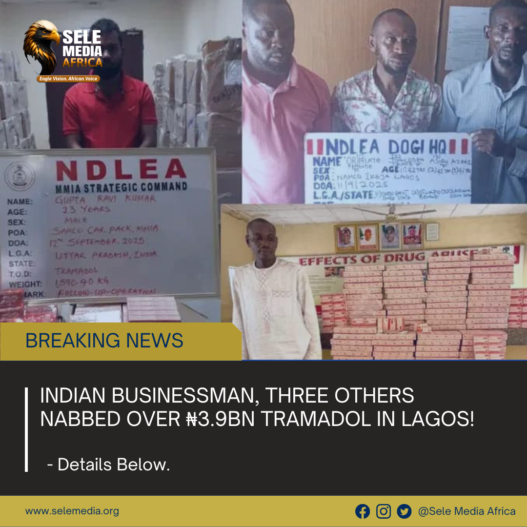 Indian Businessman, Three Others Nabbed Over ₦3.9bn Tramadol in Lagos!