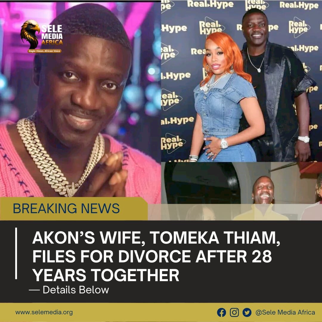 BREAKING: Akon’s Wife, Tomeka Thiam, Files for Divorce After 28 Years Together
