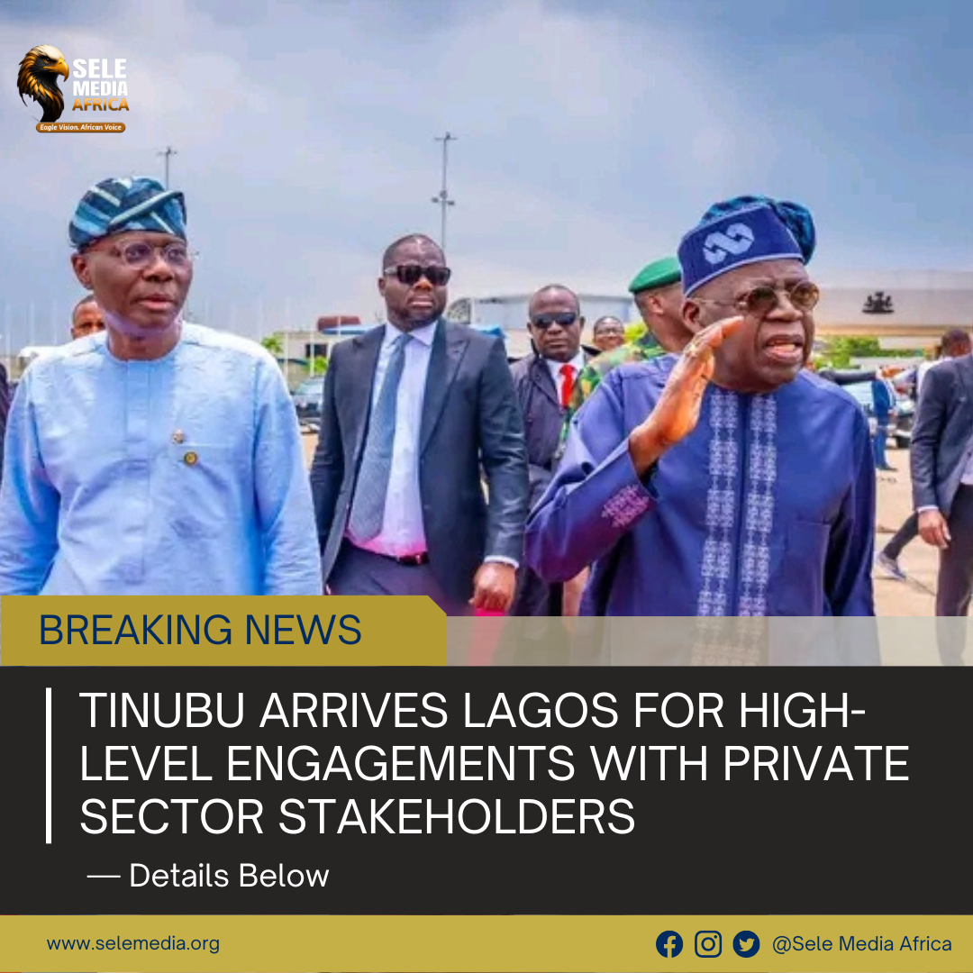 Tinubu Arrives Lagos for High-Level Engagements with Private Sector Stakeholders