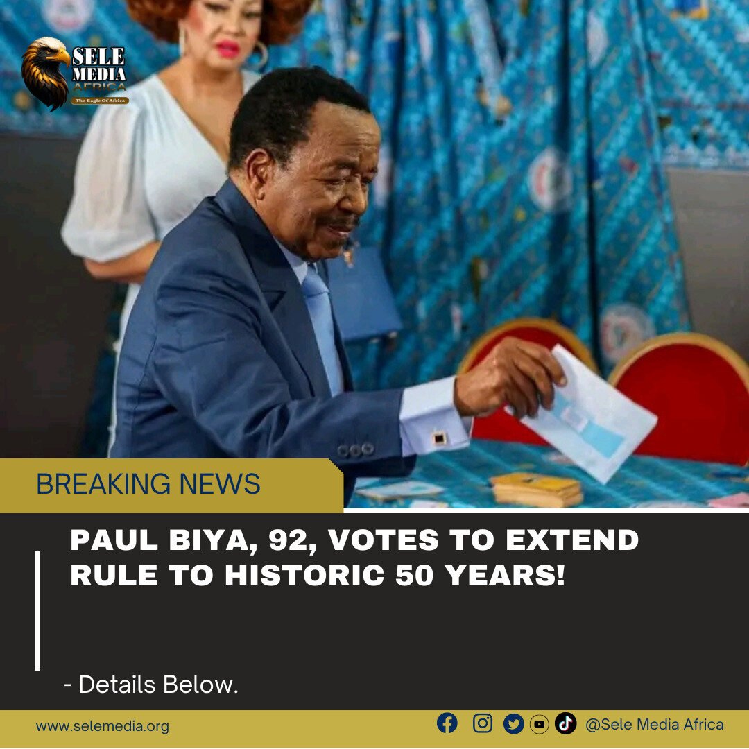 Paul Biya, 92, Votes to Extend Rule to Historic 50 Years!