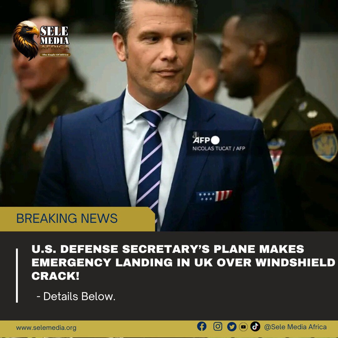 U.S. Defense Secretary’s Plane Makes Emergency Landing in UK Over Windshield Crack!