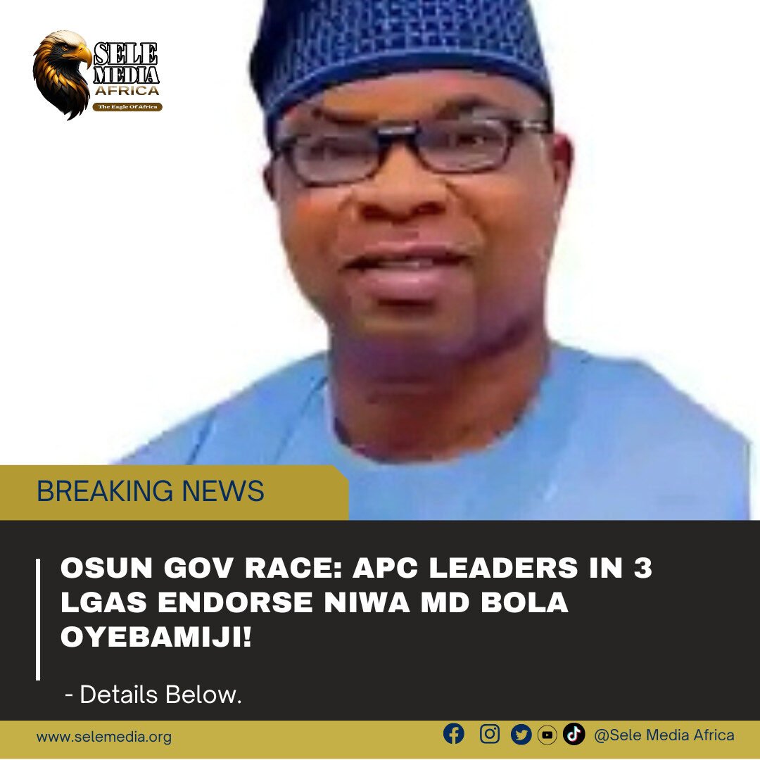 Osun Gov Race: APC Leaders in 3 LGAs Endorse NIWA MD Bola Oyebamiji!