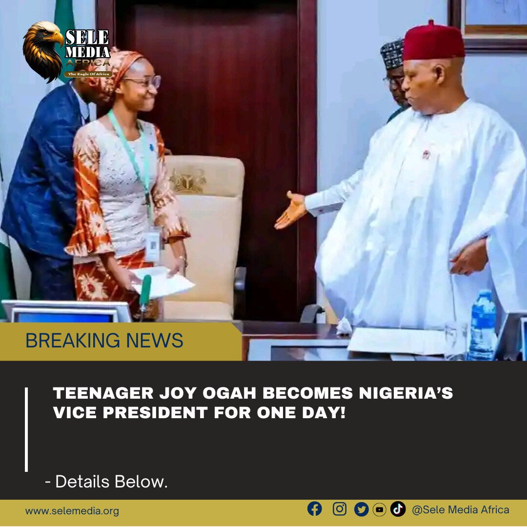 Teenager Joy Ogah Becomes Nigeria’s Vice President for One Day!