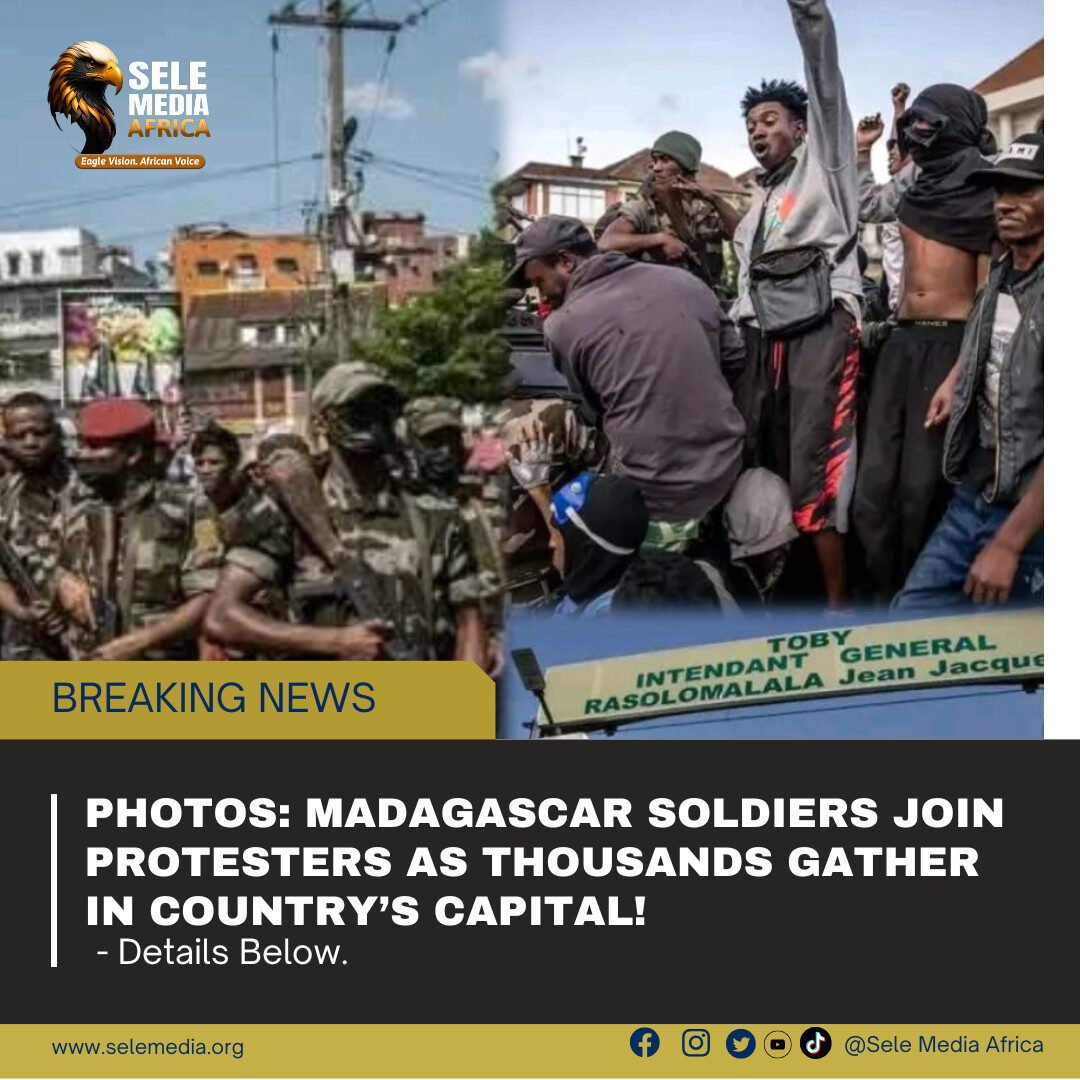 Photos: Madagascar Soldiers Join Protesters as Thousands Gather in Country’s Capital!